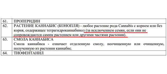 казахстан законодательство семена конопли